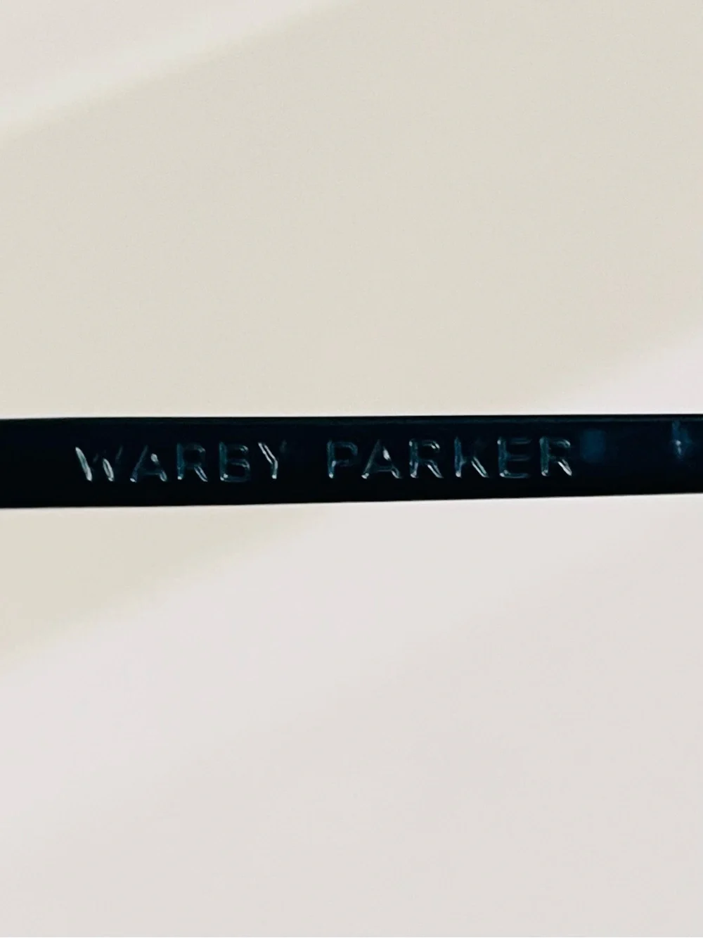 Warby Parker “James”Black Prescription Glasses with Embossed Logo